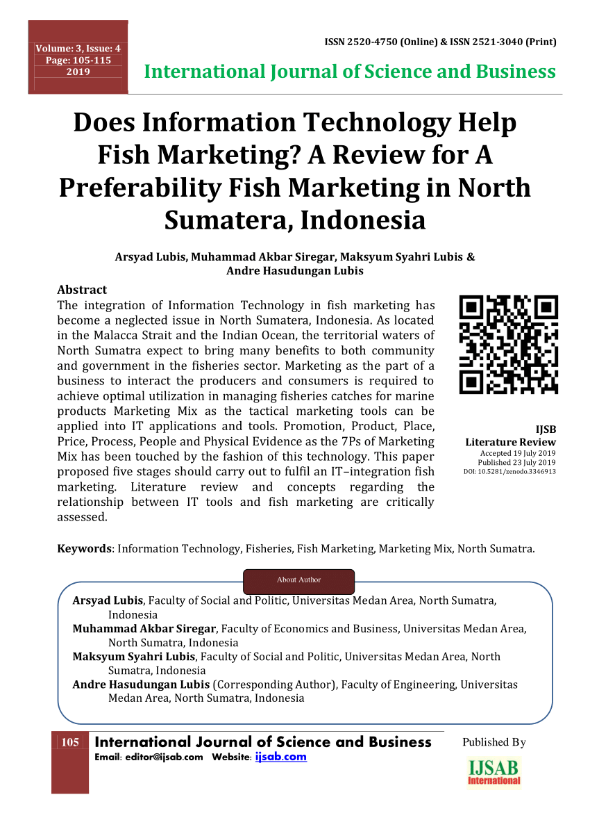 thesis on fish marketing