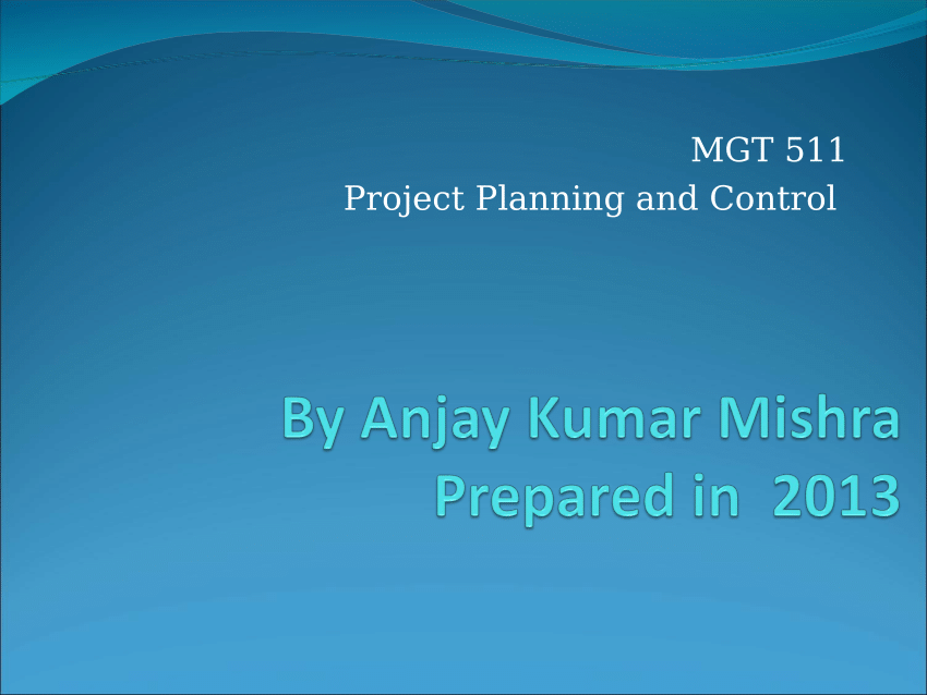 thesis on project planning and control