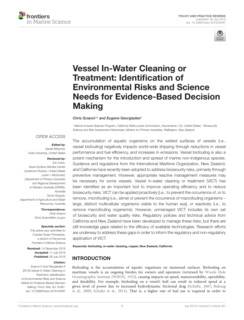 water cleaning boat research paper