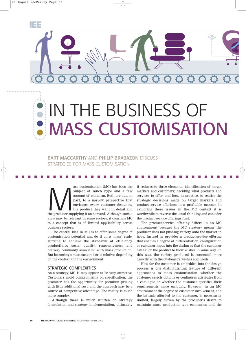 dissertation mass customisation