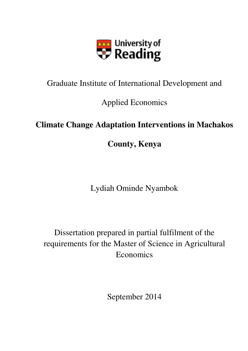 Master thesis agricultural economics