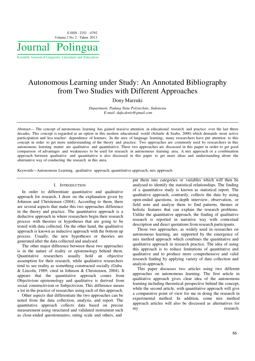 autonomous learning thesis