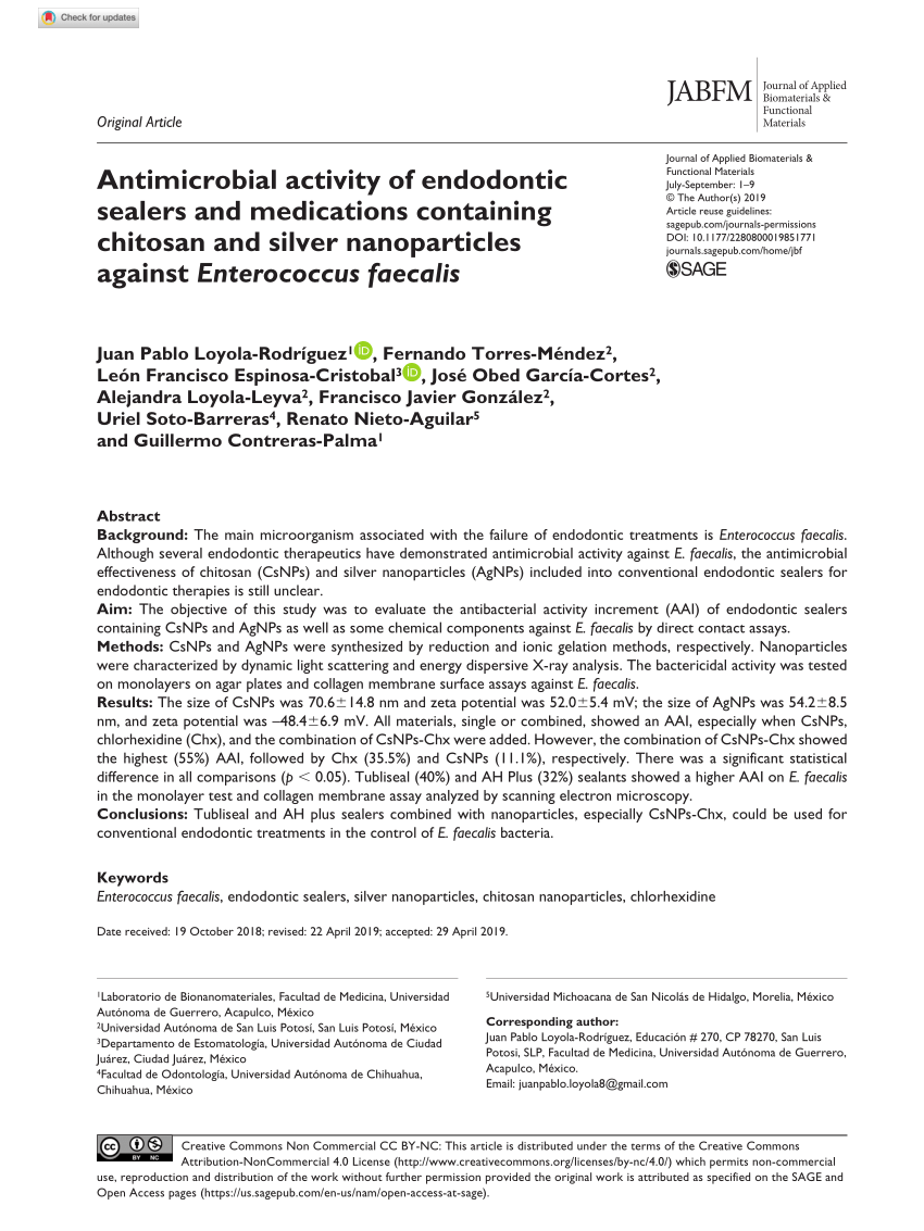 (PDF) Antimicrobial activity of endodontic sealers and medications ...