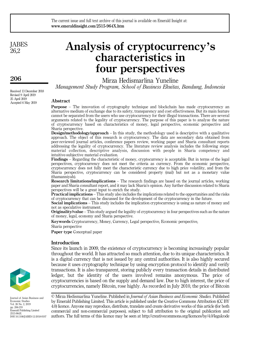 cryptocurrency research paper pdf