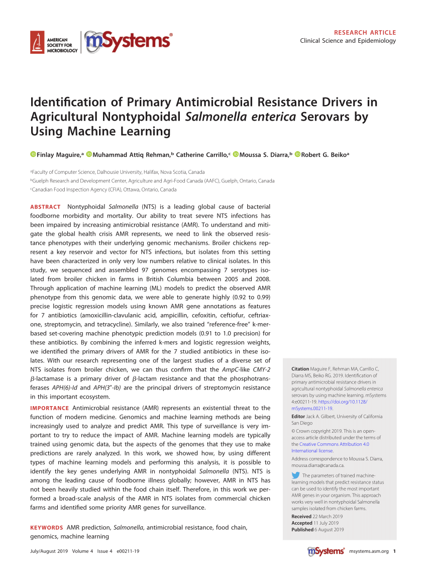 (PDF) Identification of Primary Antimicrobial Resistance ...
