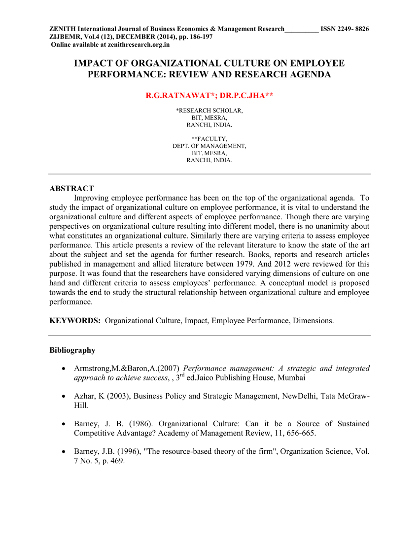 thesis on organizational performance pdf