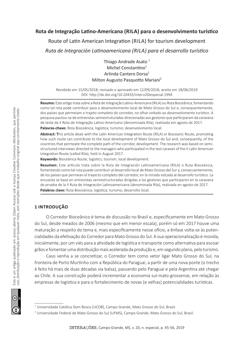 PDF Rota de Integra o Latino Americana RILA para o