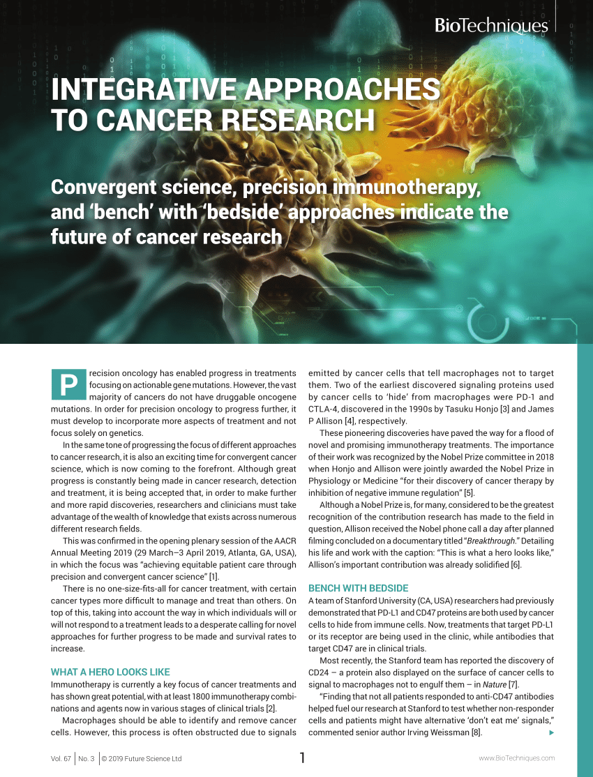 cancer research articles 2019