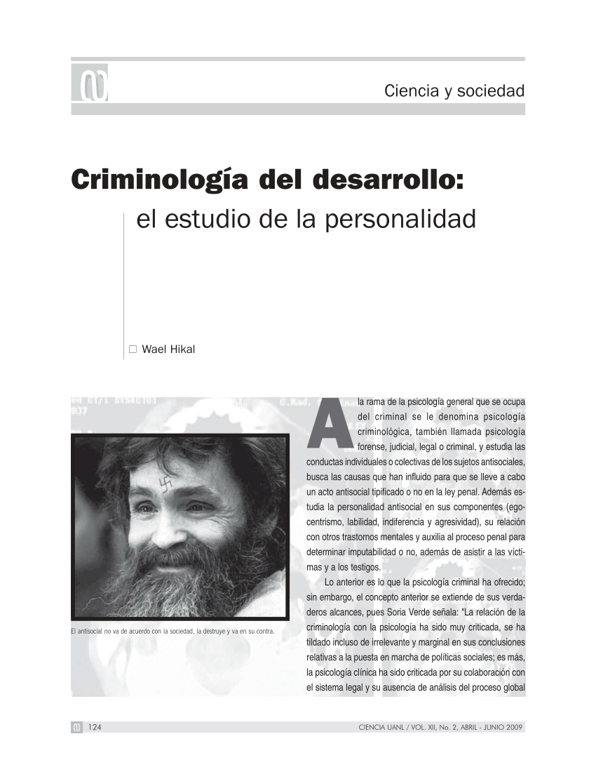 (PDF) Criminología del desarrollo el estudio de la