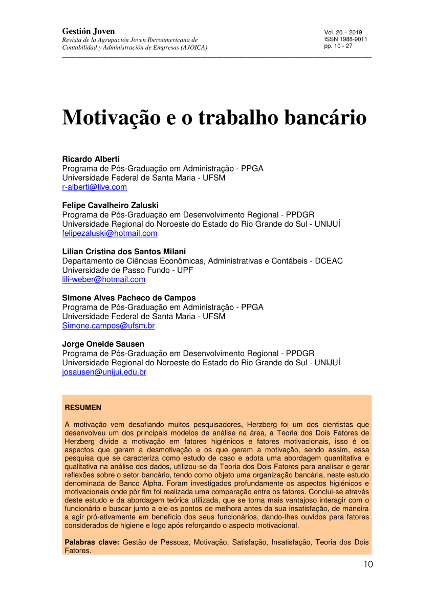 PDF) A mensuração da motivação e do significado do trabalho