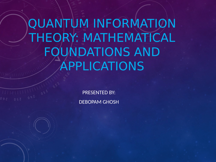 (PDF) Quantum information theory talk