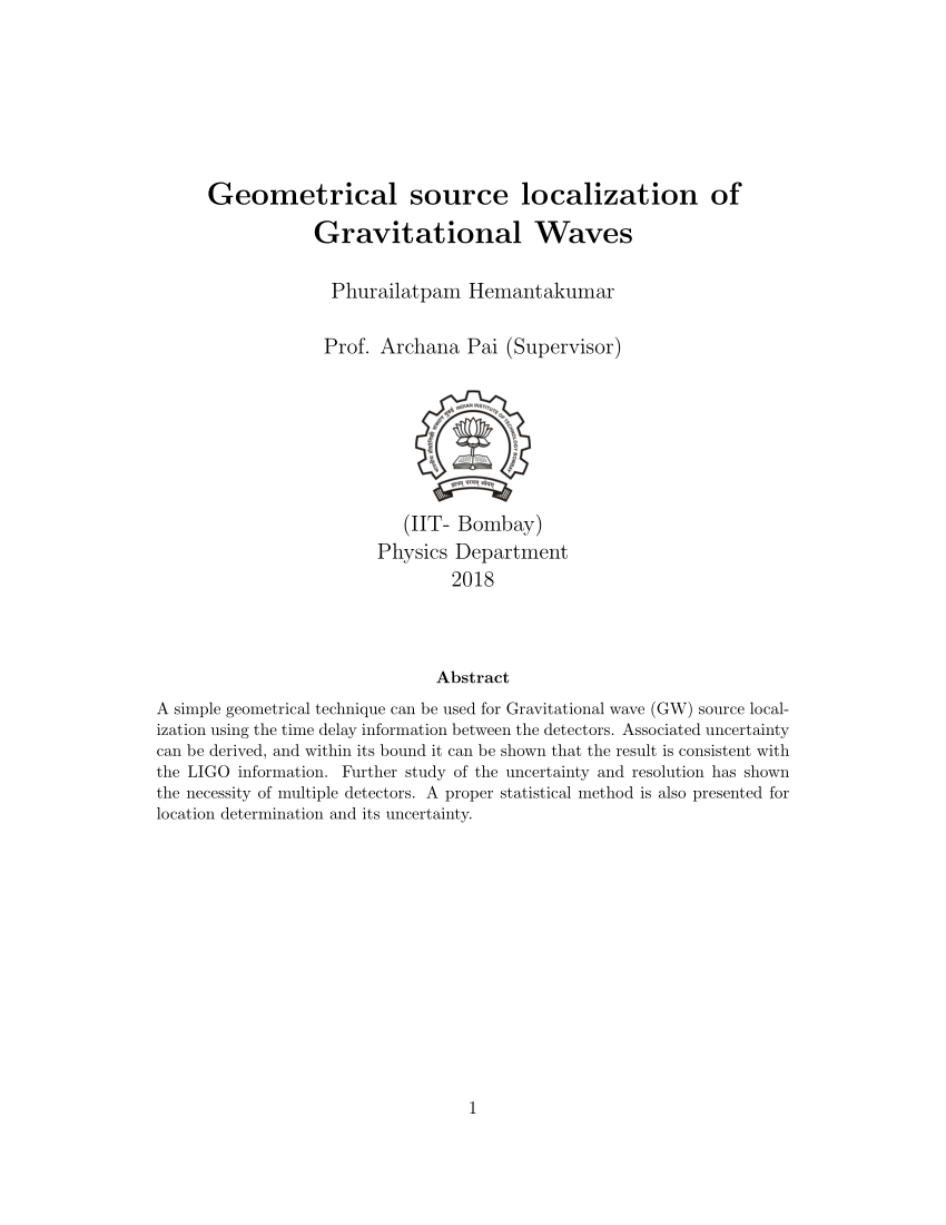 Pdf Geometrical Source Localization Of Gravitational Waves