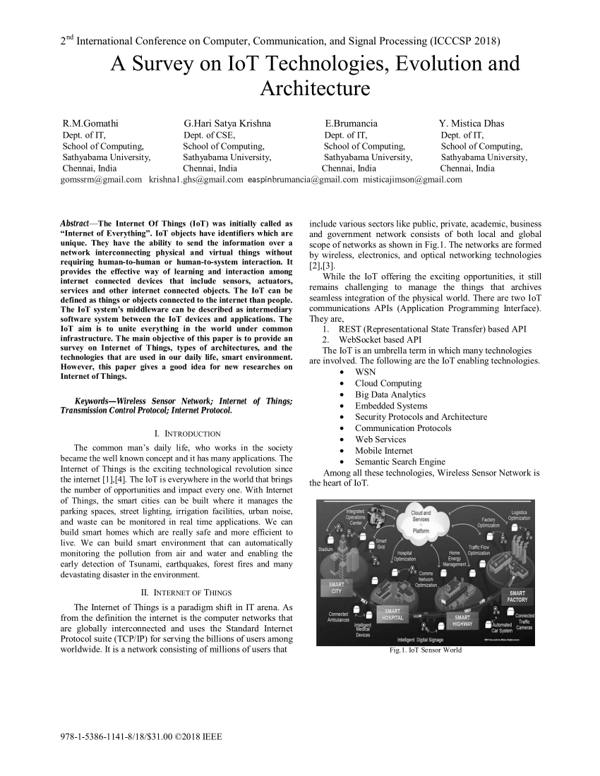 research paper on iot architecture