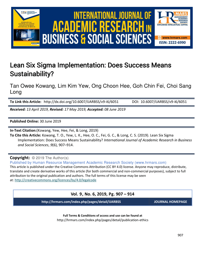 lean six sigma implementation success story