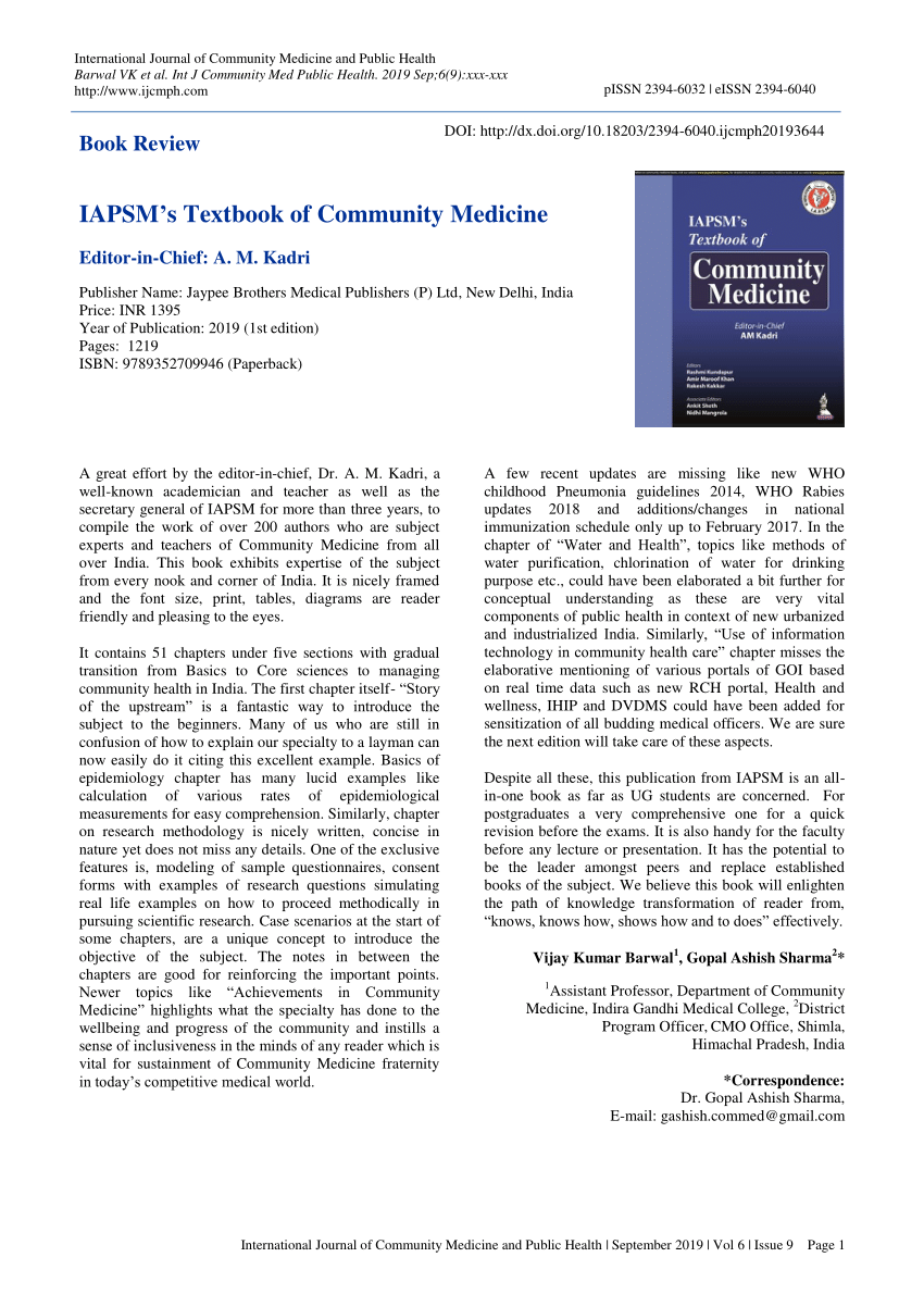 dissertation in community medicine