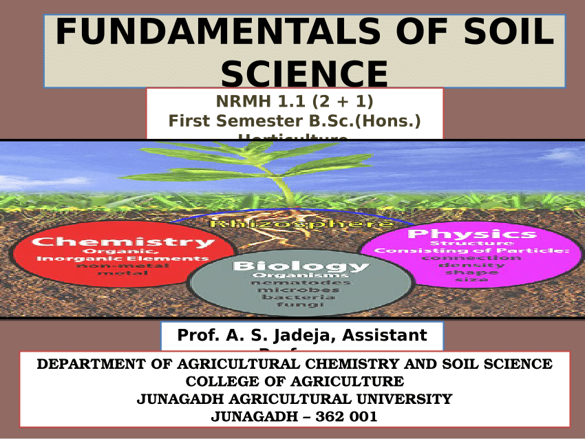 (PDF) Fundamentals Of Soil Science First Lecture