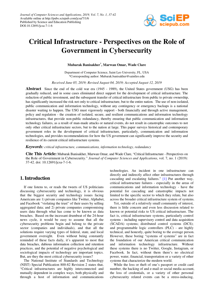 cybersecurity government pdf basics