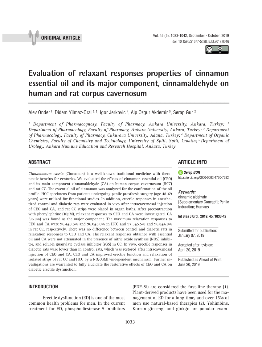 PDF Evaluation of relaxant responses properties of cinnamon