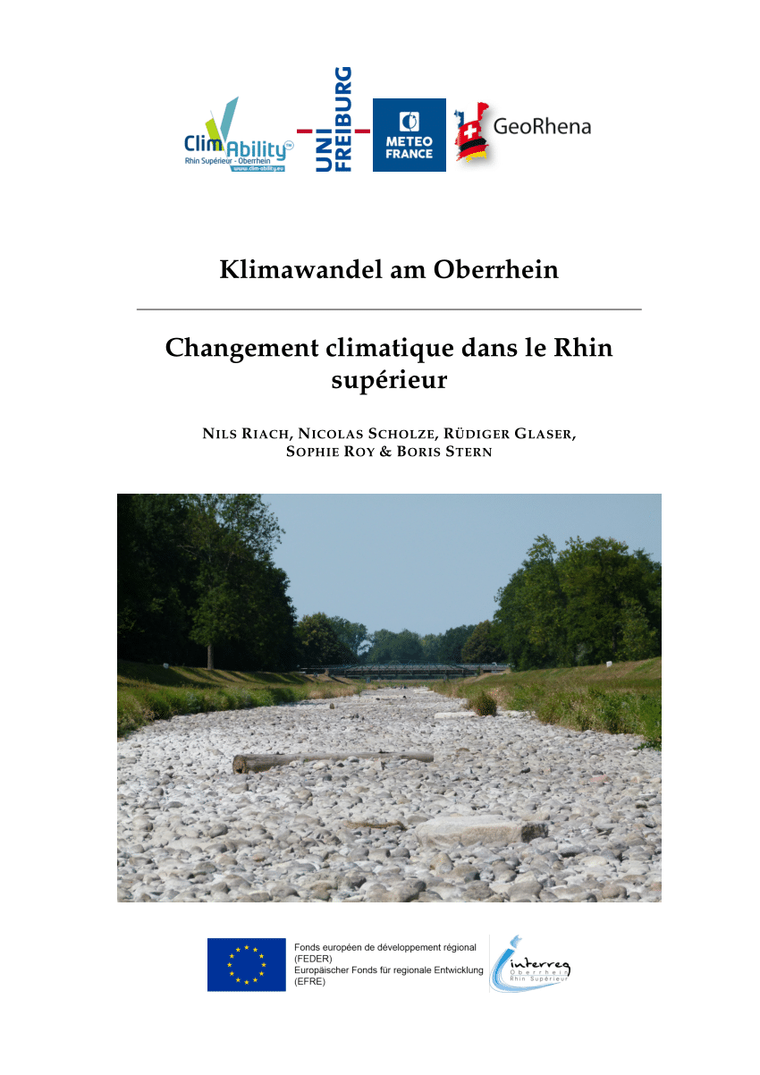 Pdf Klimawandel Am Oberrhein Changement Climatique Dans Le Rhin Superieur