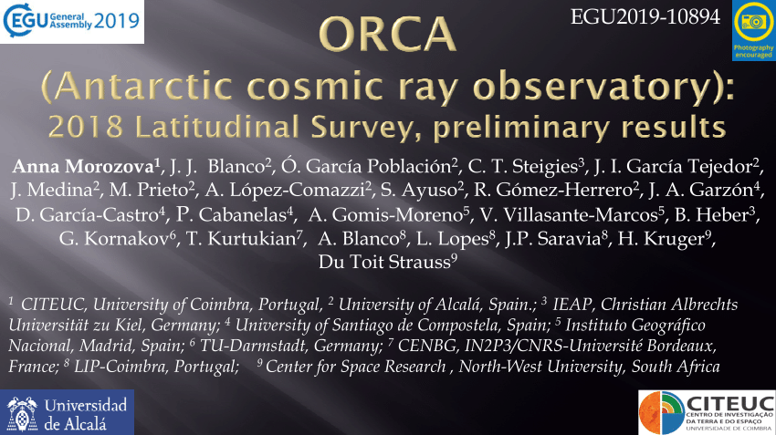 Pdf Orca Antarctic Cosmic Ray Observatory 18 Latitudinal Survey Preliminary Results