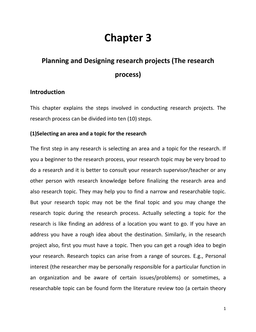 project design in research example