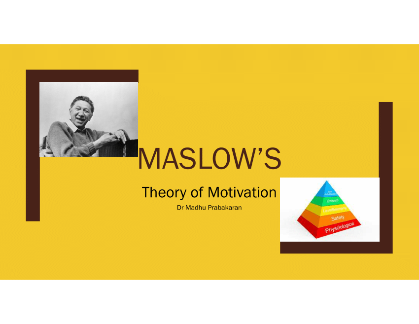 (PDF) MASLOW'S Theory of Motivation