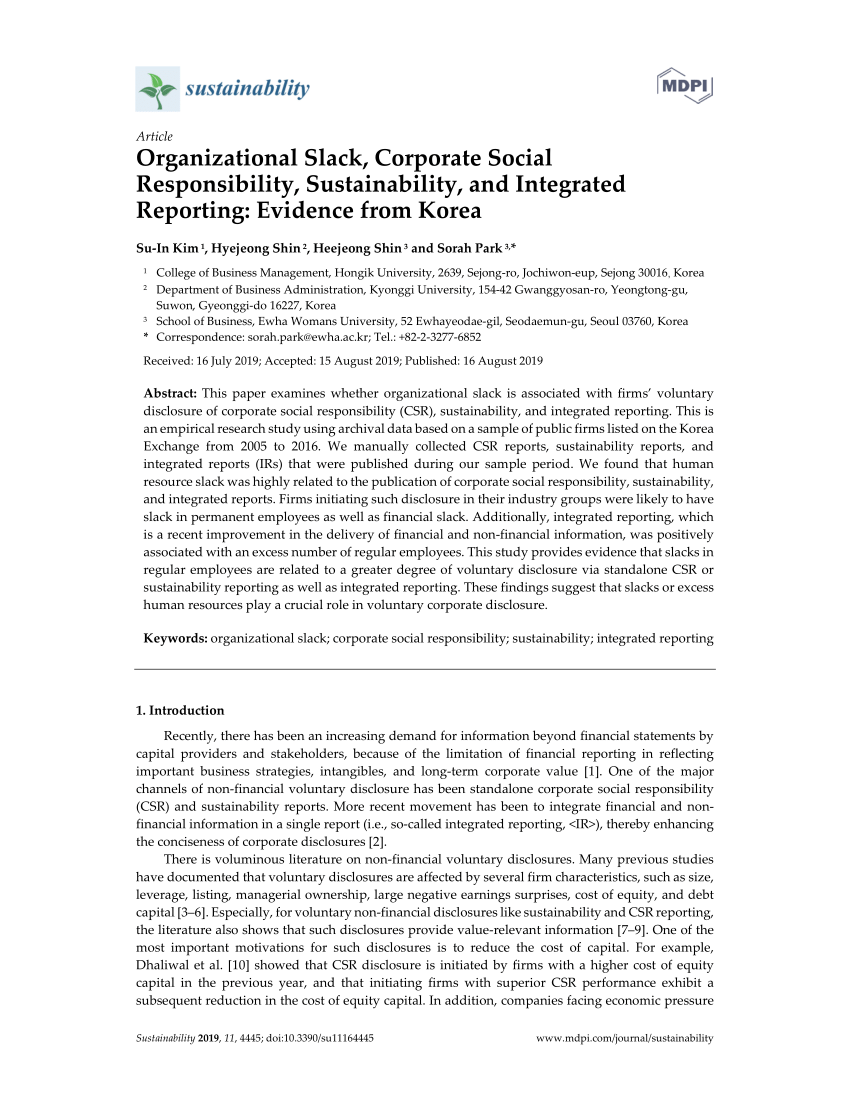 PDF) Organizational Slack