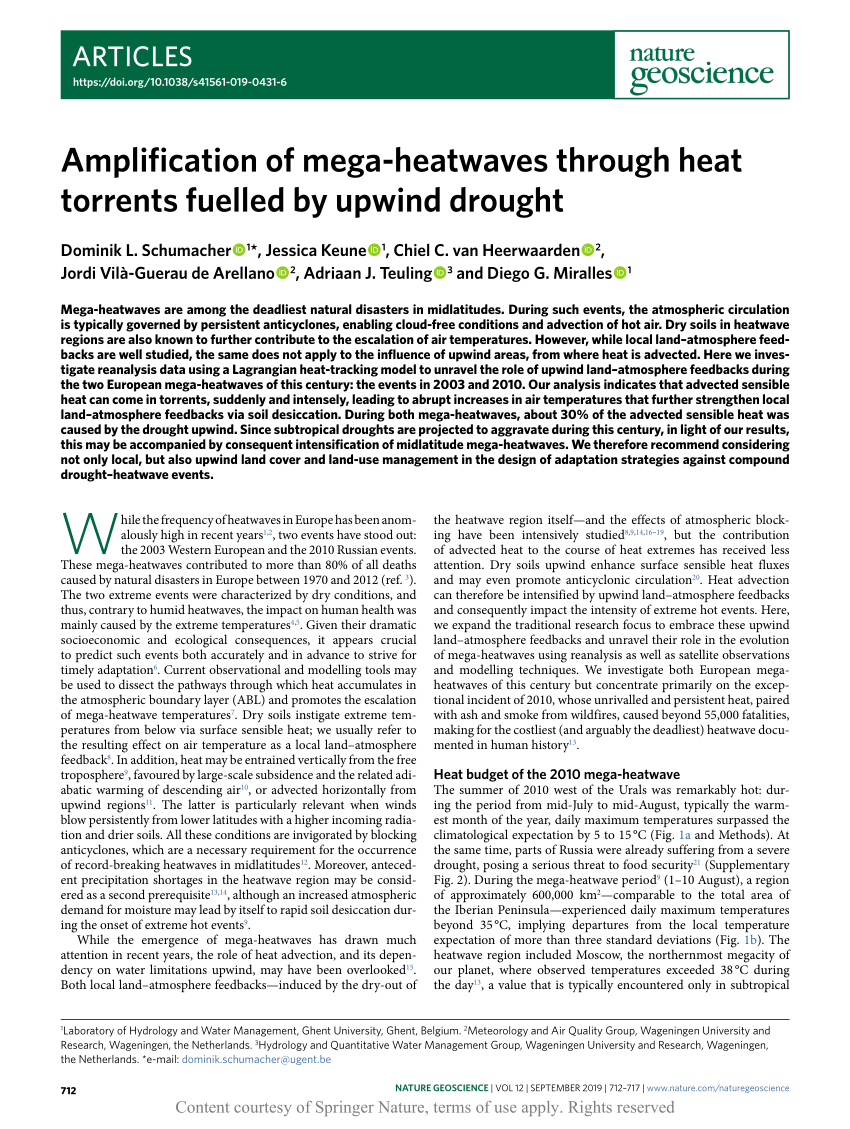 Amplification Of Mega Heatwaves Through Heat Torrents Fuelled By
