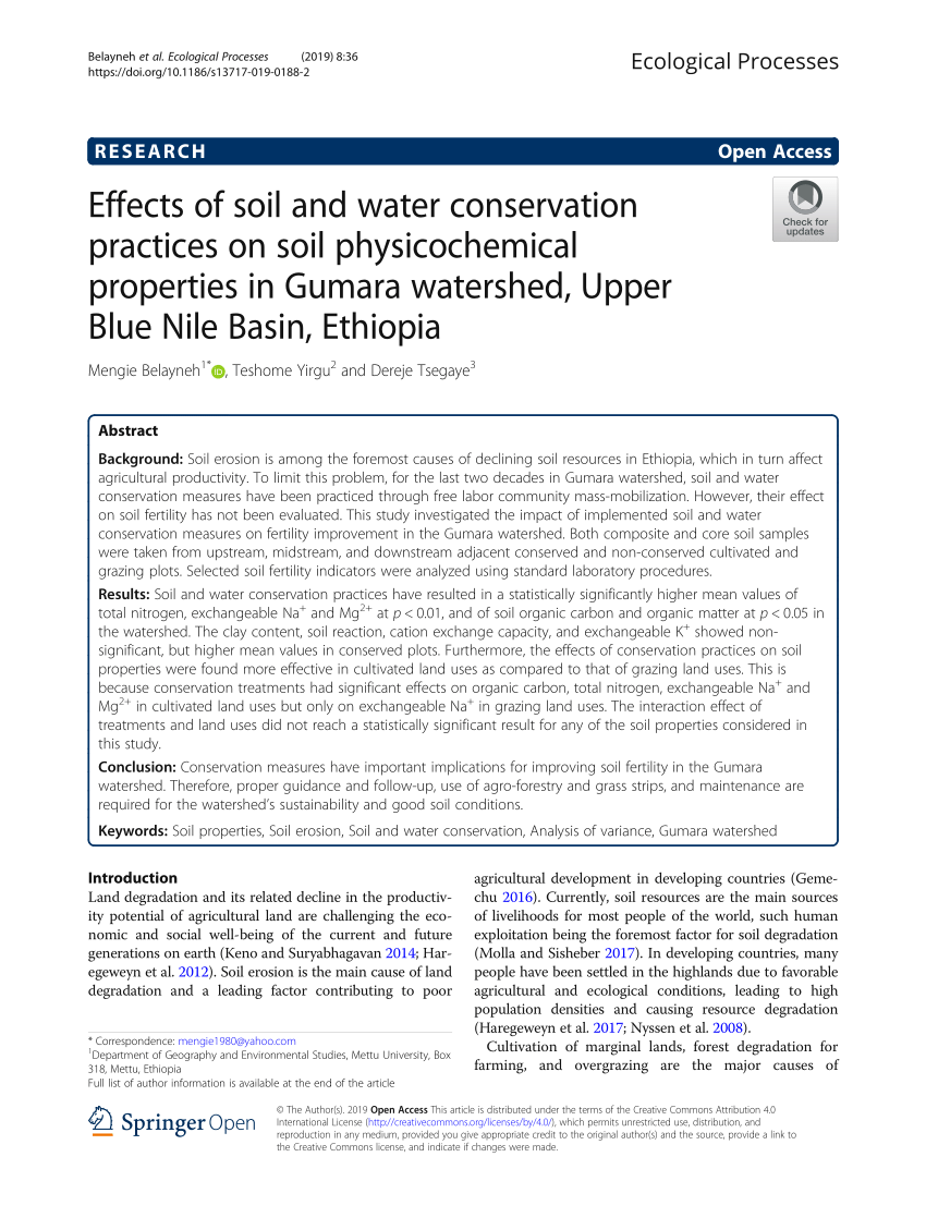 literature review on soil and water conservation
