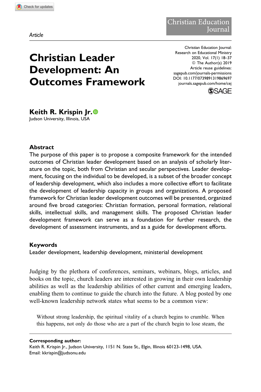 pdf-christian-leader-development-an-outcomes-framework