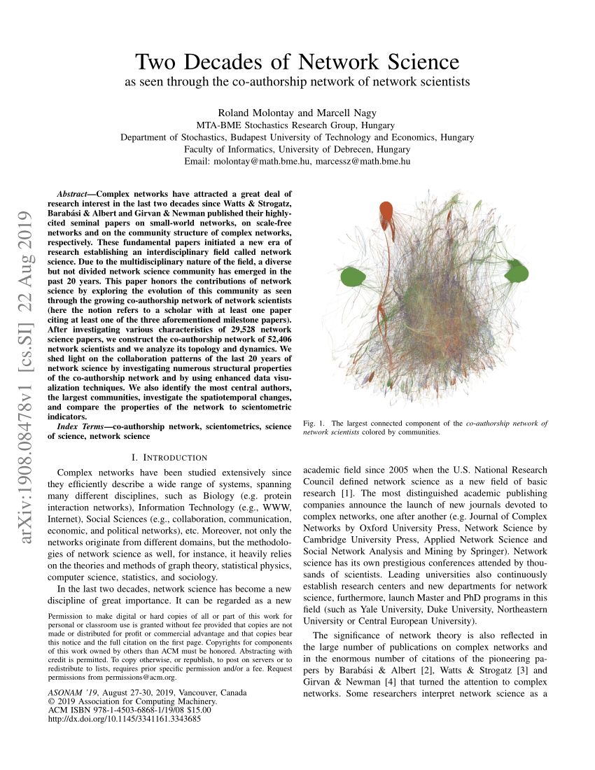 research paper on network science