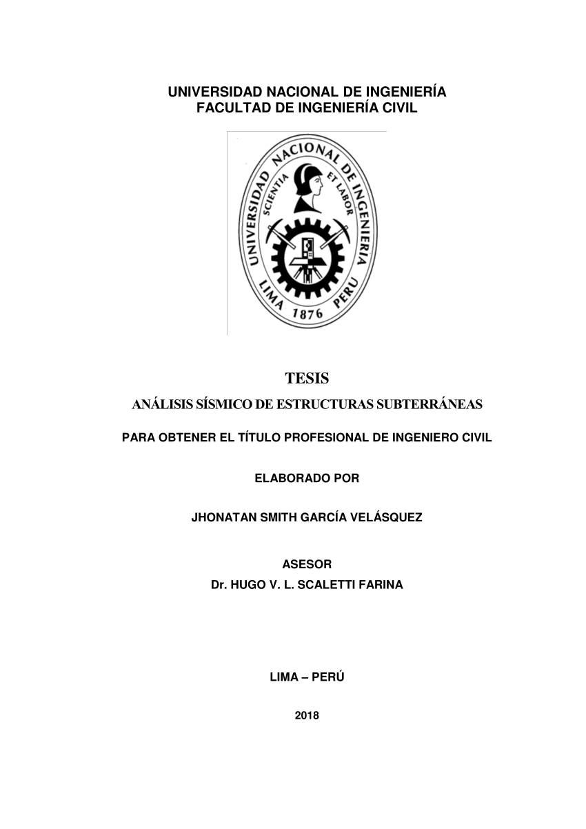 (PDF) ANÁLISIS SÍSMICO DE ESTRUCTURAS SUBTERRÁNEAS