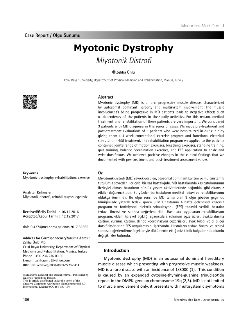 Pdf Myotonic Dystrophy
