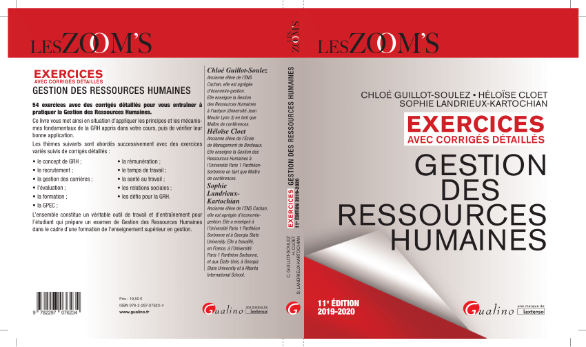 (PDF) Exercices de Gestion des Ressources Humaines 2019/2020 (11ème