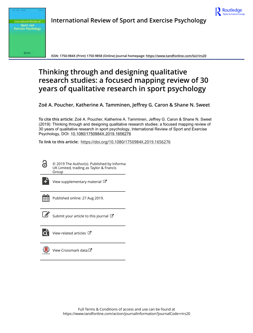 qualitative research methods sport psychology