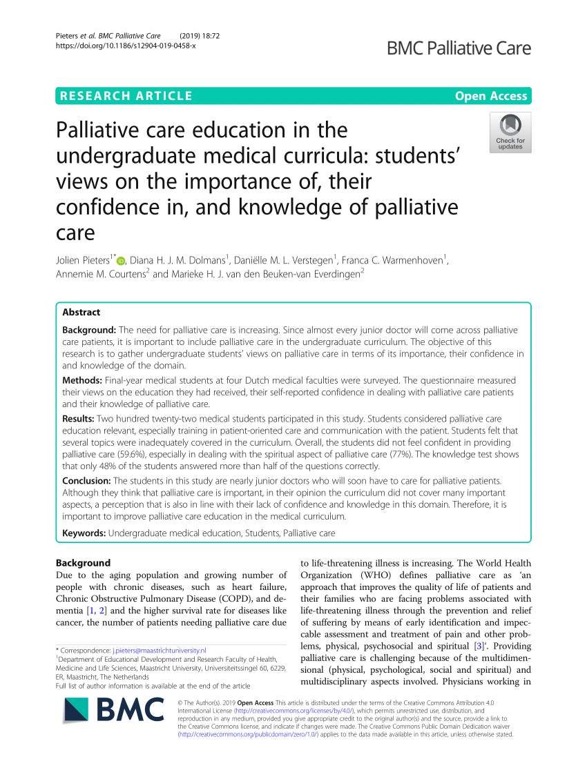 doctoral dissertation on palliative care