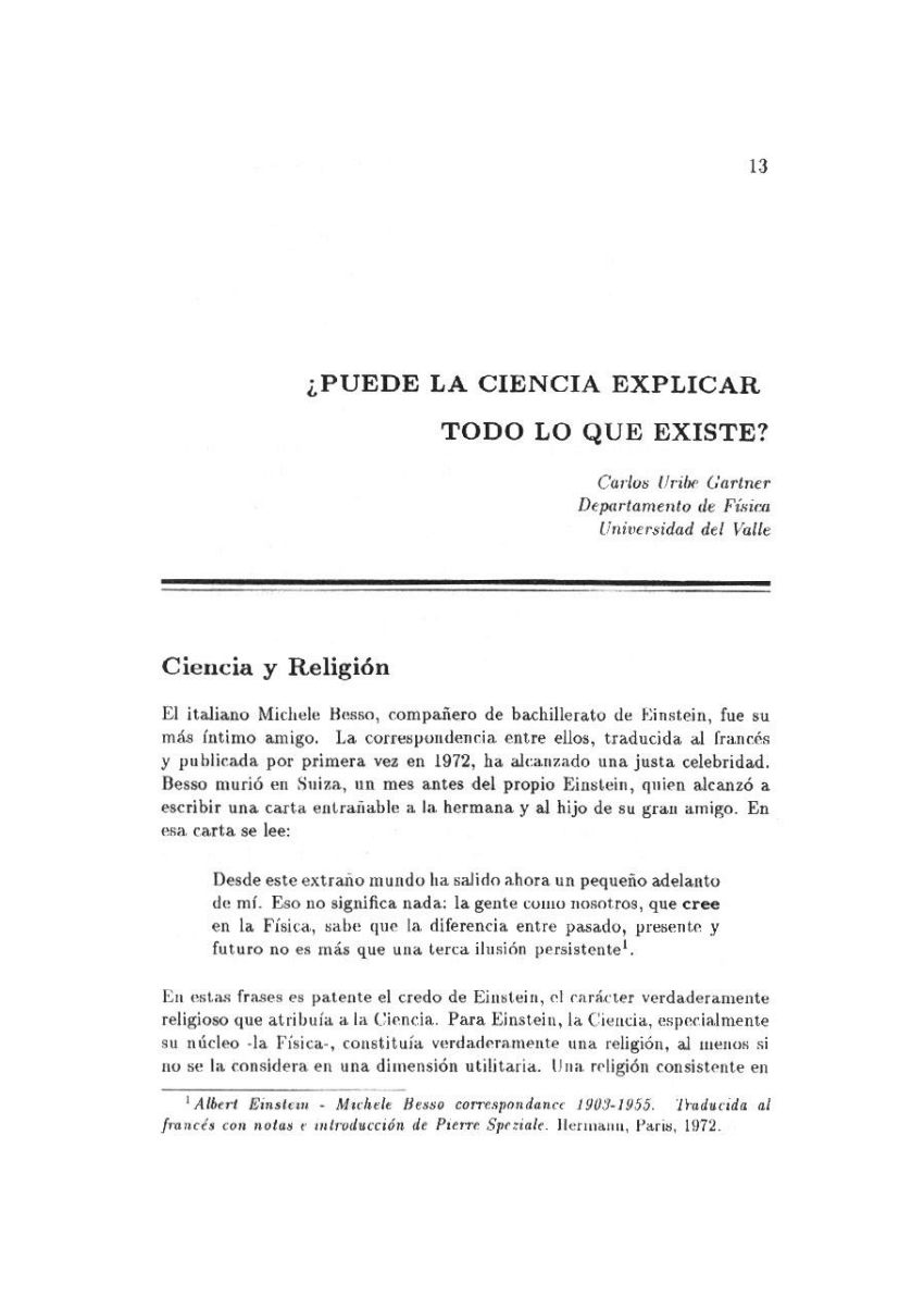 PDF Puede la Ciencia explicar todo lo que existe