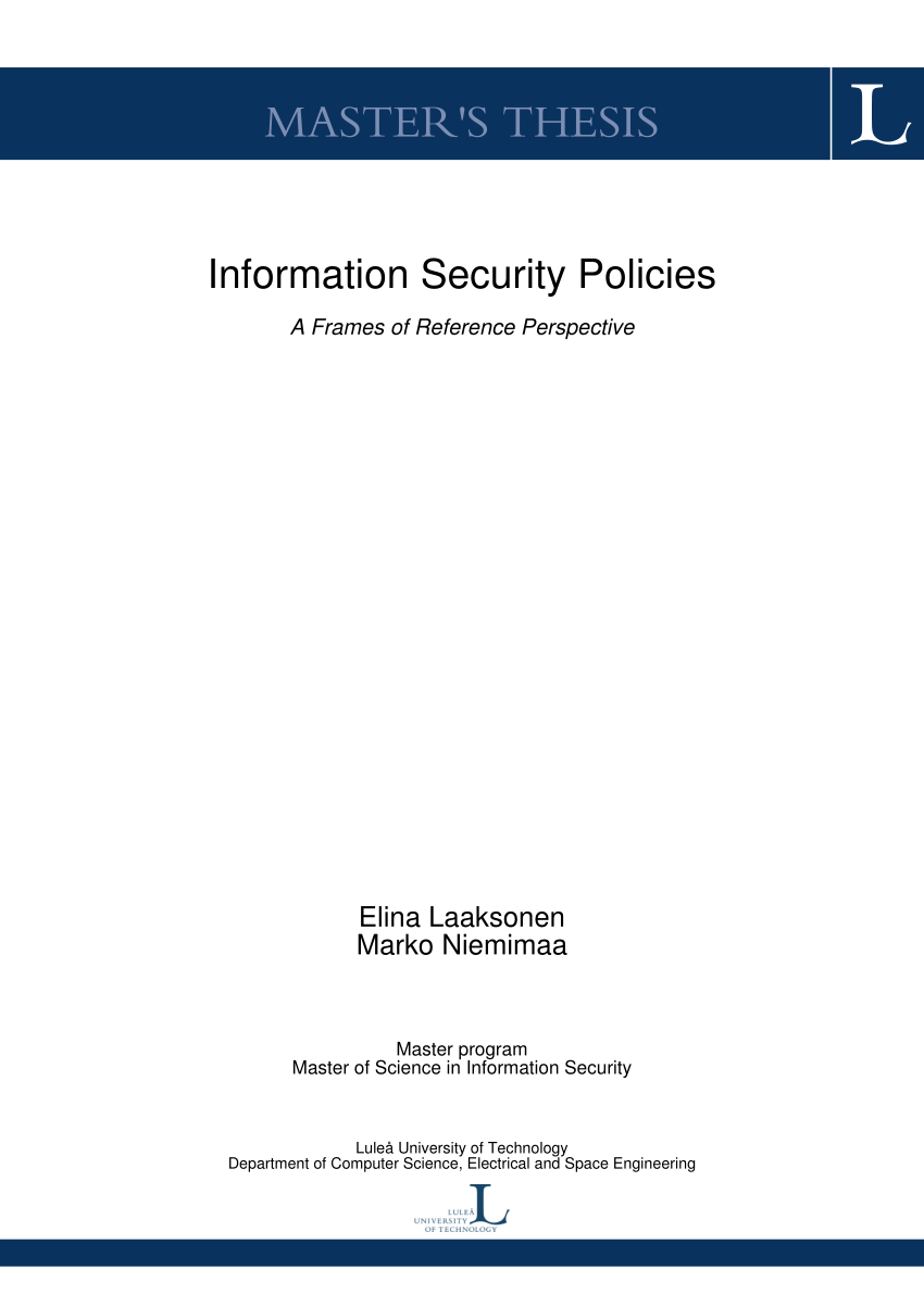 information security thesis
