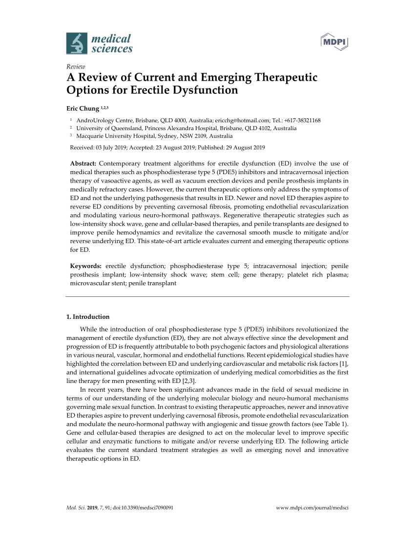 PDF A Review of Current and Emerging Therapeutic Options for