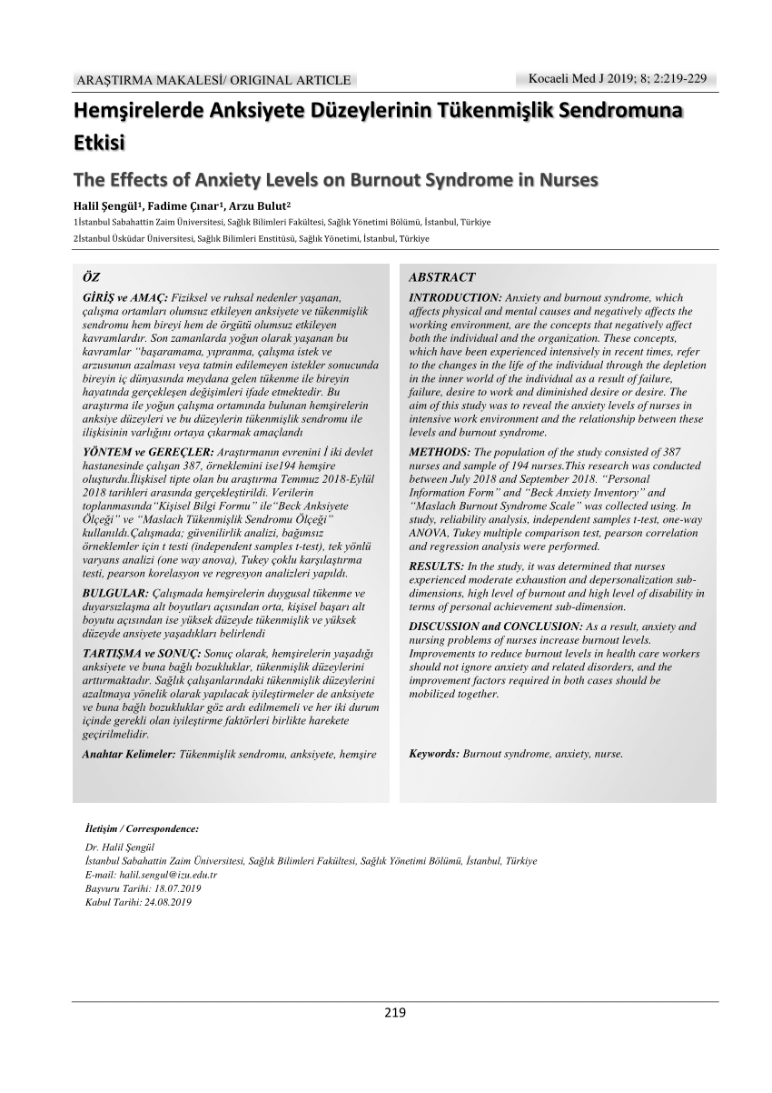 literature review on burnout syndrome