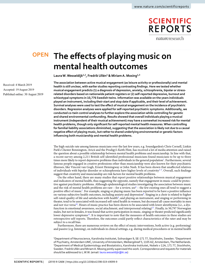 research paper on how music affects your mood pdf