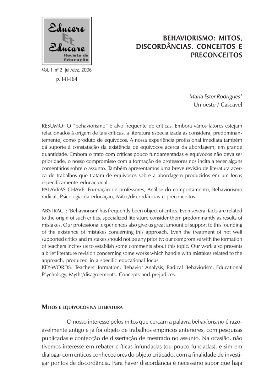 Questões de Interpretação Textual, PDF, Behaviorismo