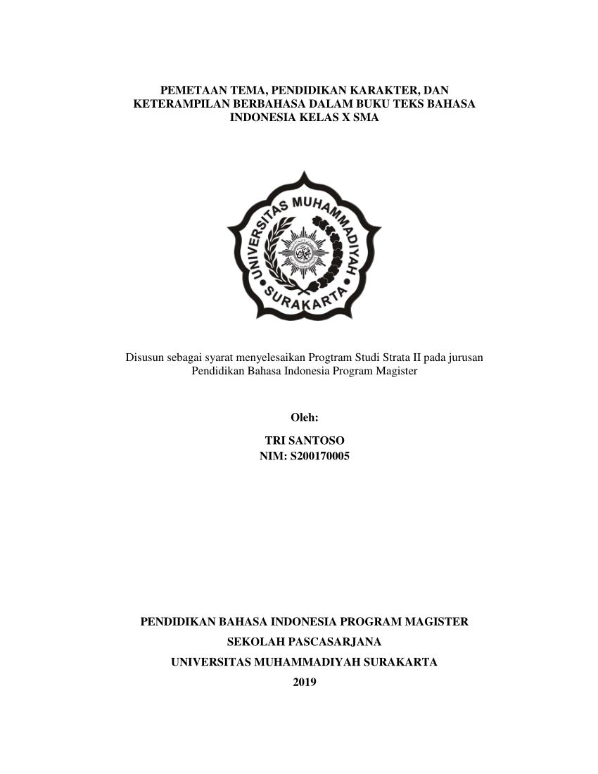 (PDF) PEMETAAN TEMA, PENDIDIKAN KARAKTER, DAN KETERAMPILAN BERBAHASA