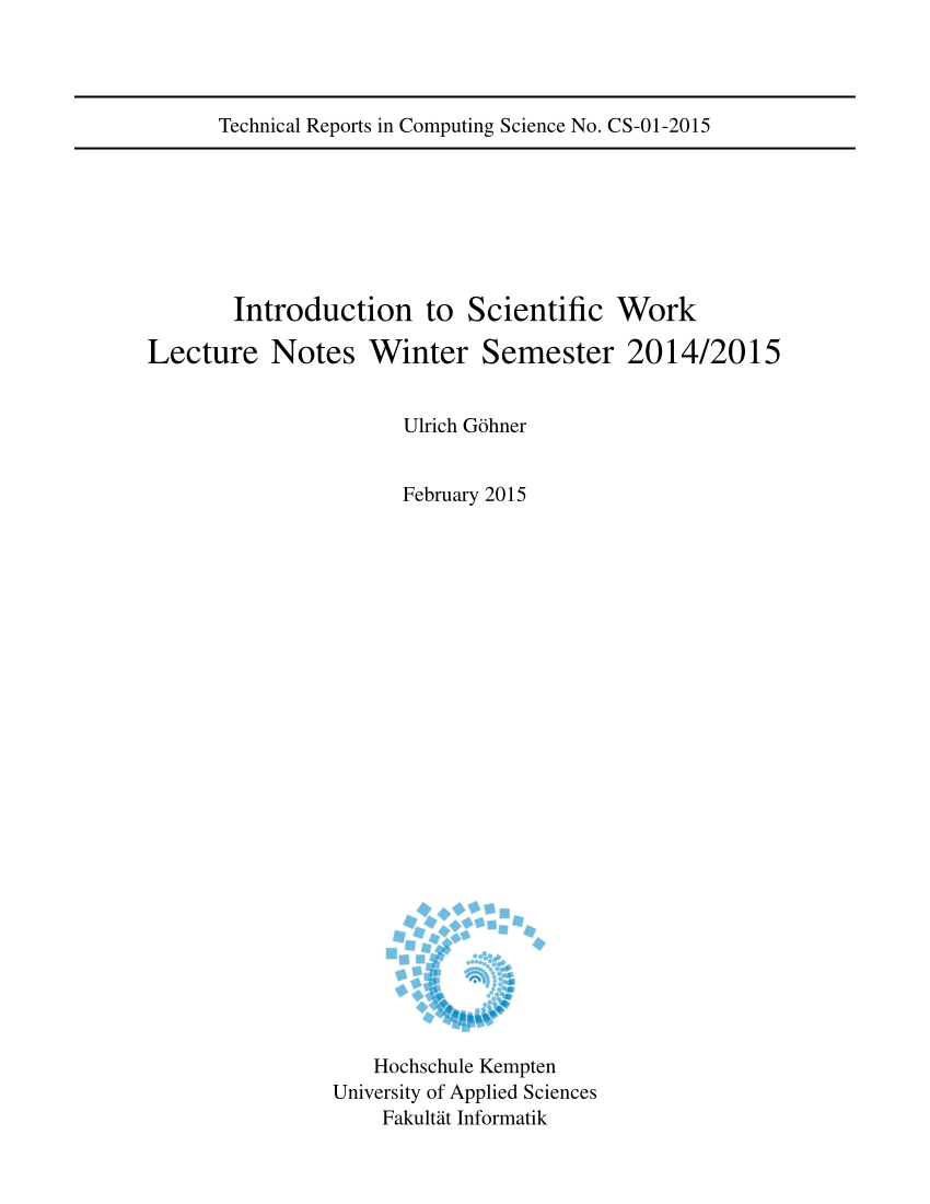 dissertation scientific work