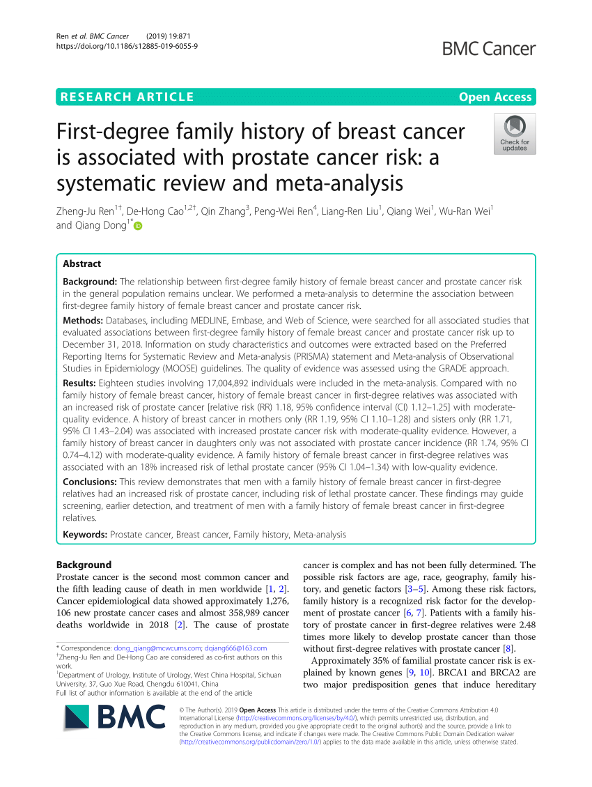 (PDF) First-degree family history of breast cancer is associated with ...