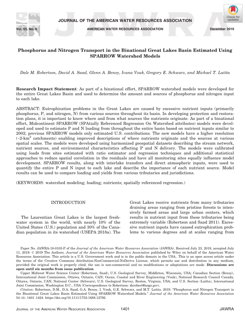 Recommended Binational Phosphorus Targets