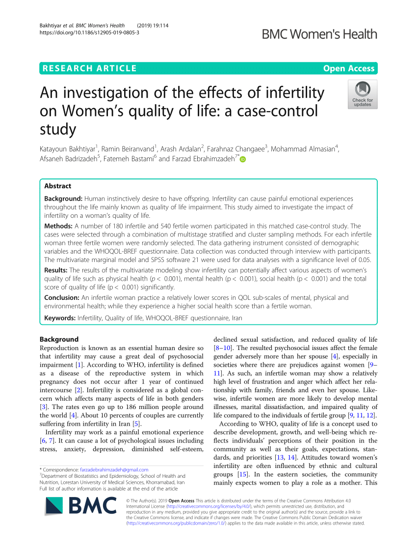infertility research paper