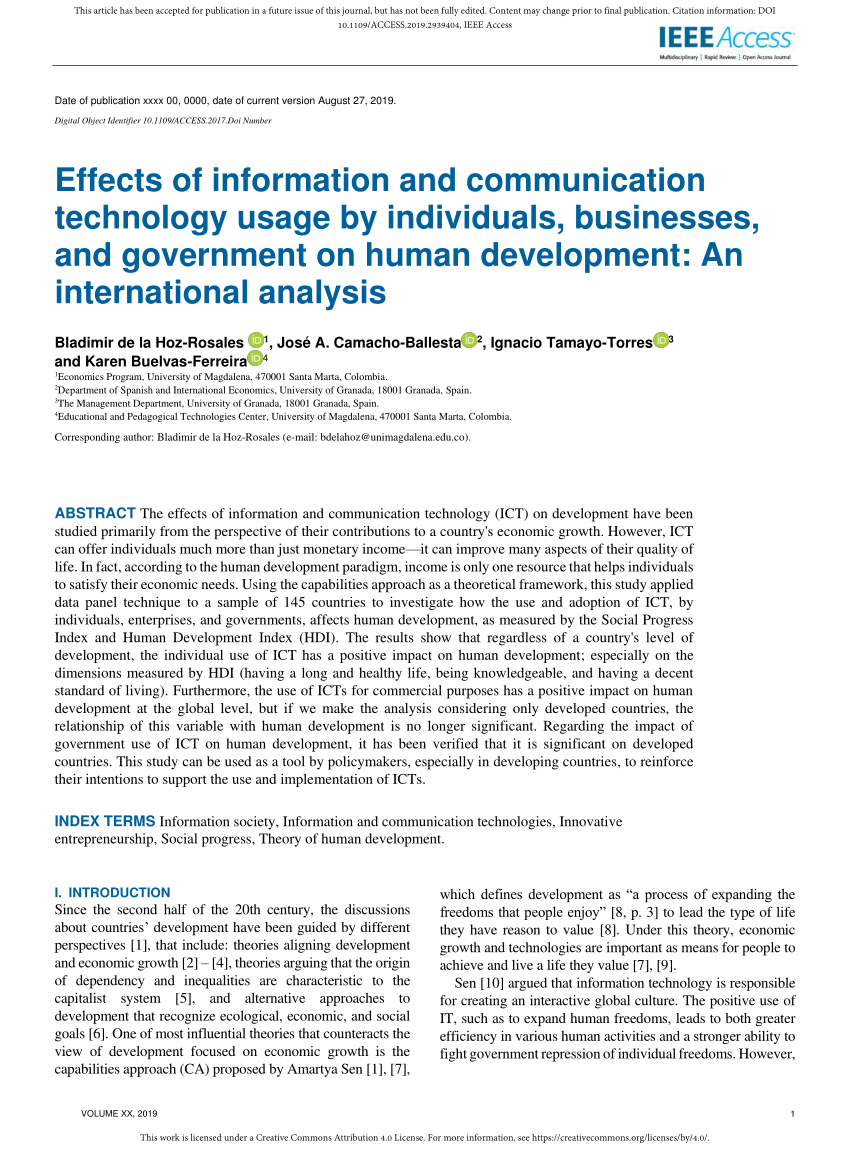information and communication technology research papers