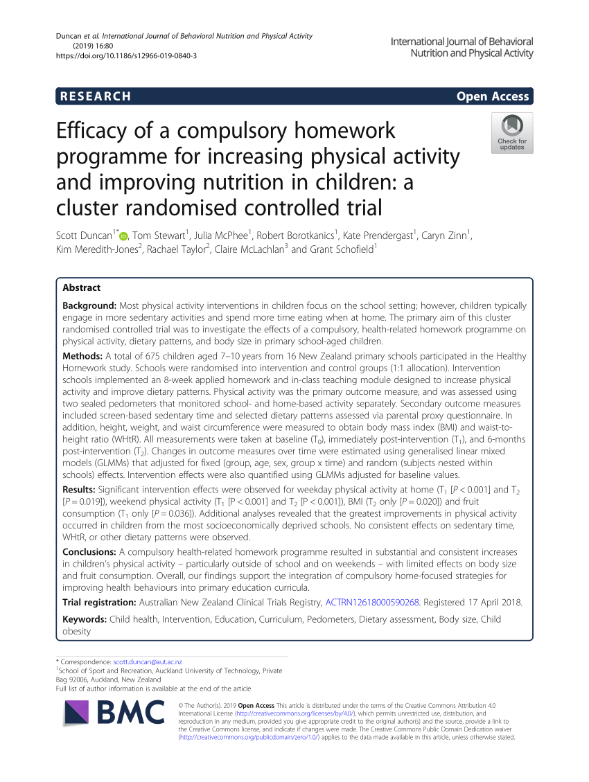 research homework efficacy