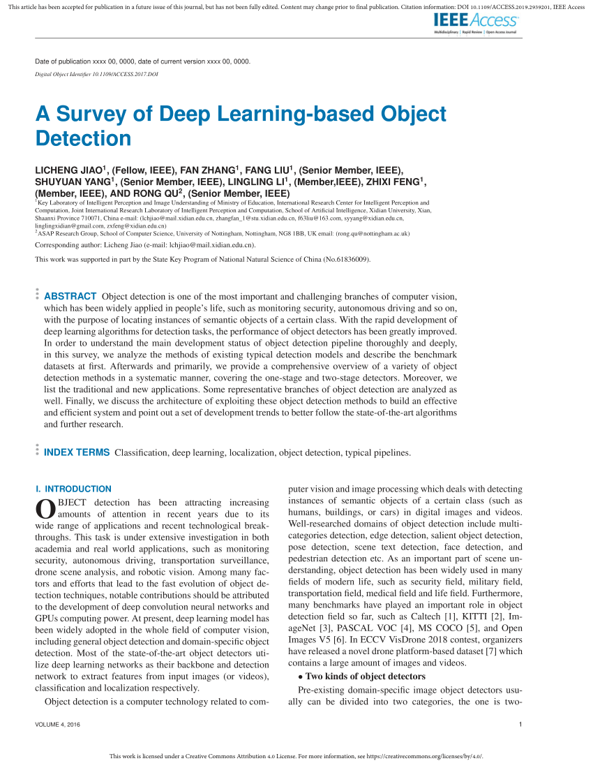 research paper on object detection